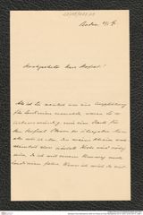 Nachlass Franz Steindachner, Brief von Preyss an Franz Steindachner (21.01.1907), Inv.Nr. 407.01, Seite 1